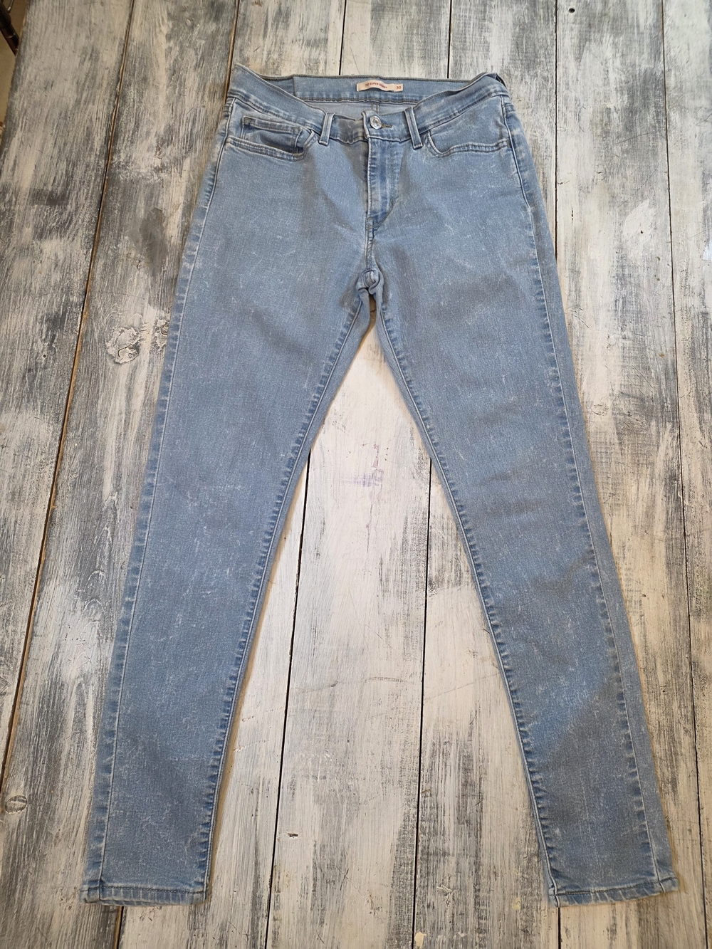 Levi'swomen's 710 Super Skinny Mid Rise Light Blue Jeans sz 30